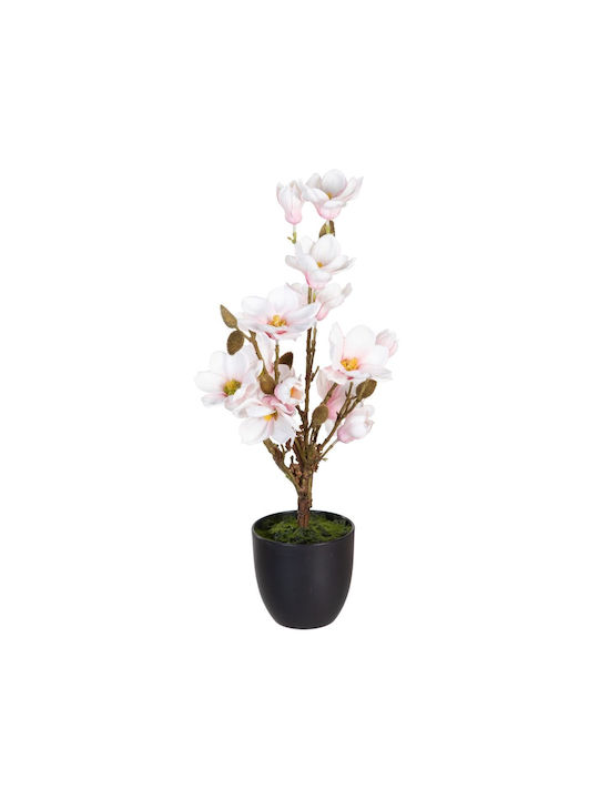 BigBuy Plantă Artificială în Ghiveci Magnolia Black 60cm 1buc