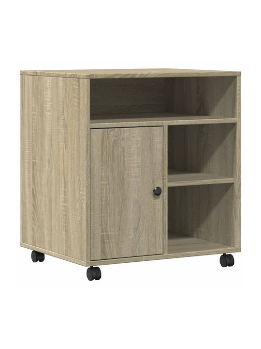 Office Storage Chipboard Cabinet with Wheels Sonoma L60xW50xH67cm