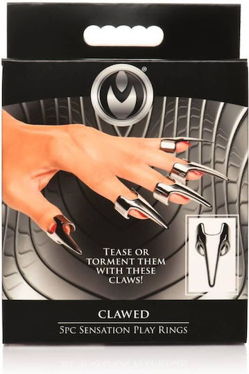 Master Series Rings BDSM Kit σε Ασημί Χρώμα 5τμχ