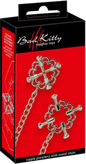 You2Toys Nipple Jewellery Metal Chain Nipple Clamps in Gray Color
