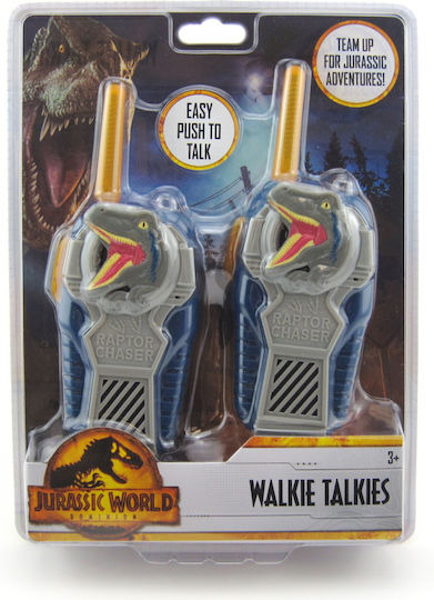 eKids Jurrasic World FRS Deluxe Walkie Talkies Blue-Grey For 3+ Years 2pcs