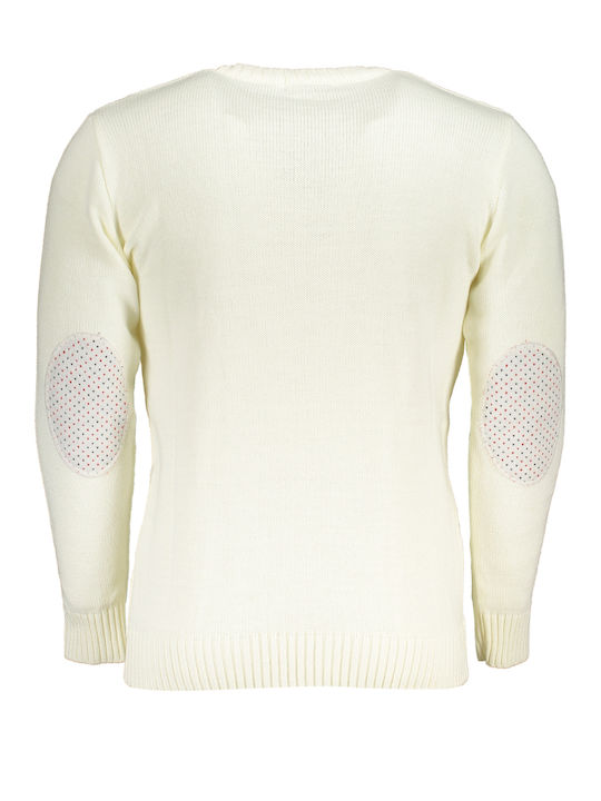 U.S.Grand Polo Club Men's Long Sleeve Sweater White