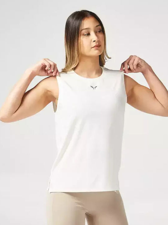 Дамска Спортна Блуза Без Ръкави Pearl White