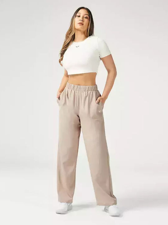 Damen Crop T-Shirt Pearl White