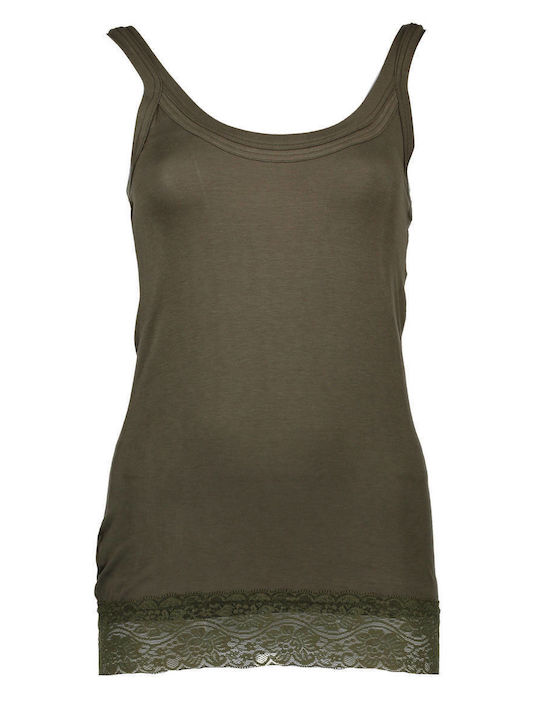 Silvian Heach Damen T-Shirt Verde-militare