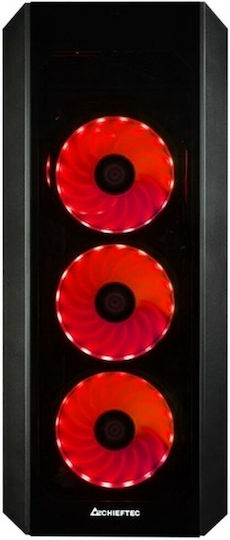 Chieftec Scorpion 3 Gaming Midi-Turm Computergehäuse mit RGB-Beleuchtung Schwarz