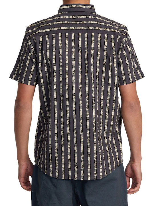 RVCA Men's Shirt Short Sleeve Black