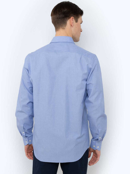 The Bostonians Men's Shirt Long Sleeve Cotton Blue