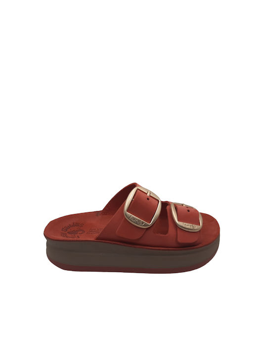 Fantasy Sandals Ζefi Women's Flat Sandals Flatforms Zefi Coral