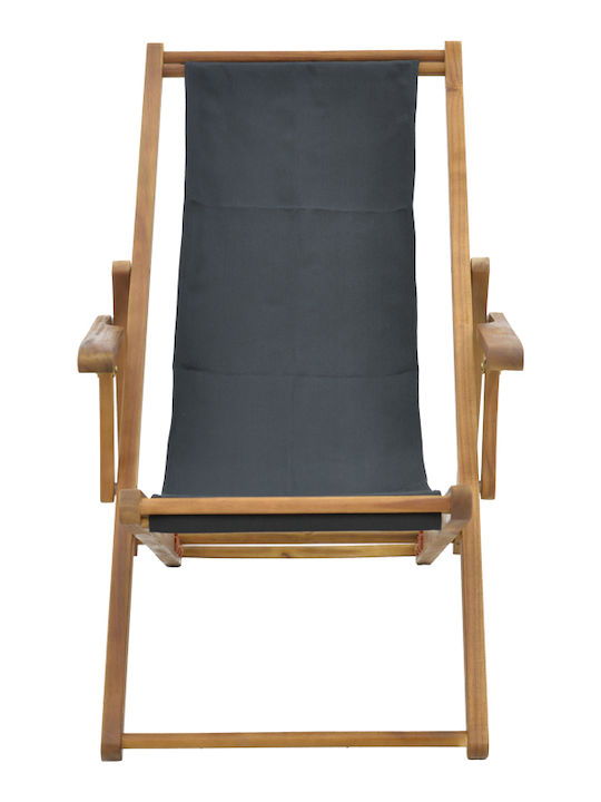 Deckchairs Xurian Wooden Black 67x108x104cm
