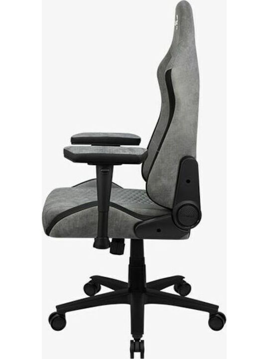 Aerocool Crown AeroSuede Υφασμάτινη Καρέκλα Gaming με Ρυθμιζόμενα Μπράτσα stone grey