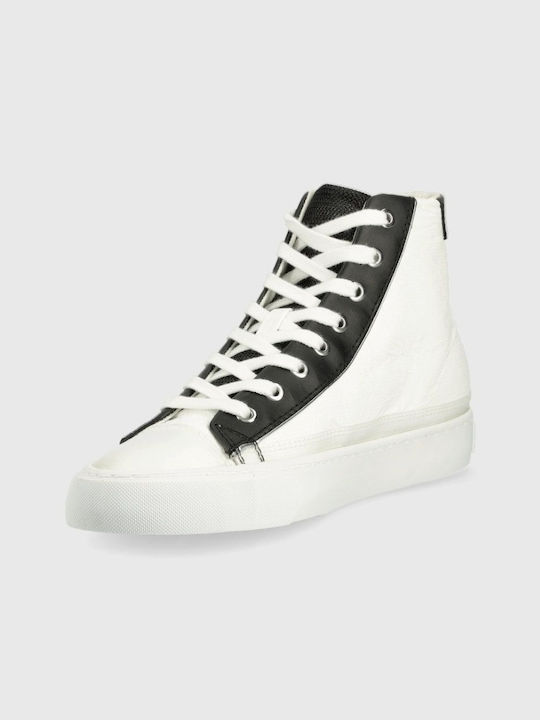 Γυναικεία Flatforms Μποτάκια Λευκά