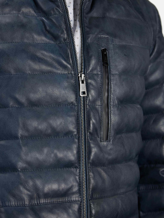 Χειμωνιάτικο Μπουφάν Puffer Navy Μπλε