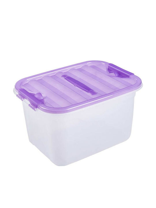Homeplast Plastic Cutie de Depozitare cu Capac Roz 33x25x19cm 1buc