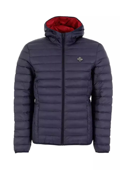 Schott Ανδρικό Μπουφάν Puffer Navy Μπλε