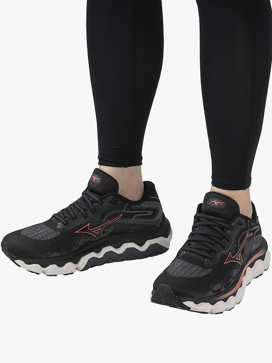 Mizuno Wave Horizon 7 Женски Спортни обувки Работещ Black / Dubarry / Nimbus Cloud