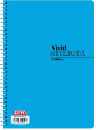 +Efo Spiral Notebook Homework B5 90 Sheets 3 Subjects 1pcs