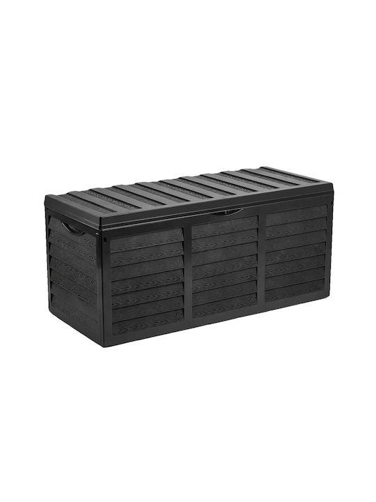 Klikareto Cutie de depozitare pentru exterior Plastic Negru L117xW54xH51buc