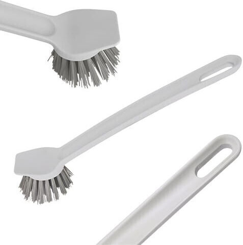 York Plastic Cleaning Brush with Handle Gray