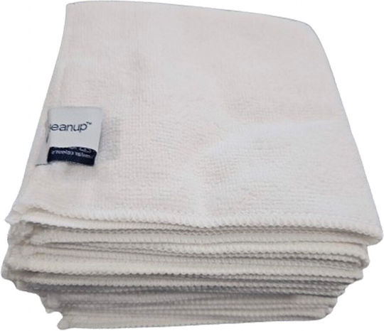 York Cleaning Cloths with Microfibers General Use White 30x30cm 10pcs