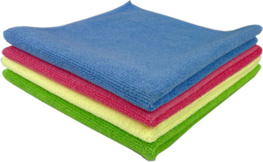 York Cleaning Cloths with Microfibers General Use Green 30x30cm 10pcs