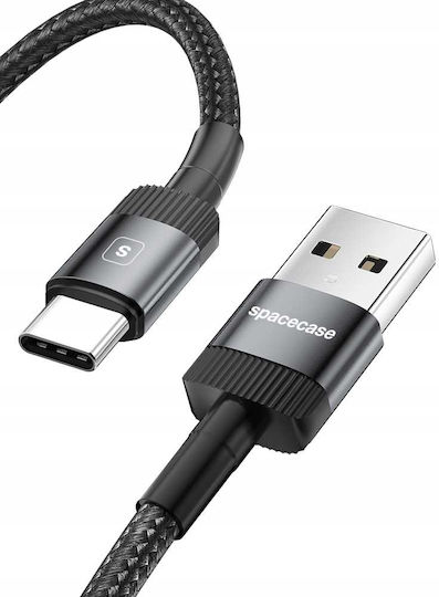 Spacecase Cablu USB 2.0 USB-C Masculin - USB-A Negru 1m 121275