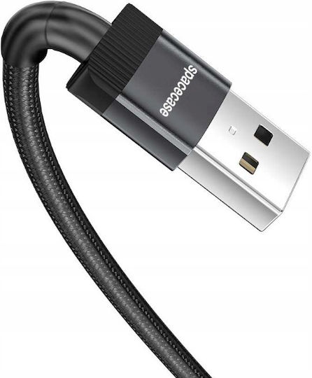 Spacecase Cablu USB 2.0 USB-C Masculin - USB-A Negru 1m 121275