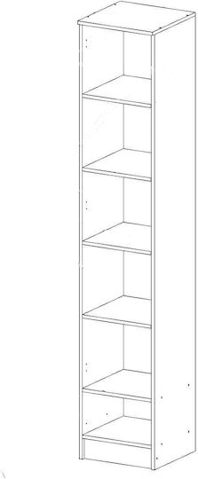 Μονόφυλλη Ντουλάπα 40x40x210cm Γκρι Μονόφυλλη Ντουλάπα 40x40x210cm Γκρι