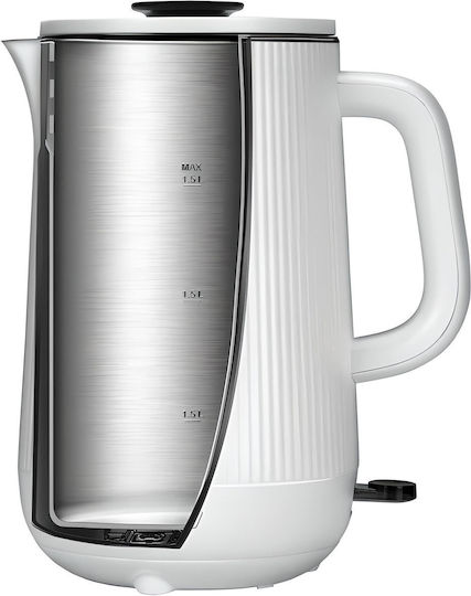 MPM Електрически Канa 1.5л 1800W Бял