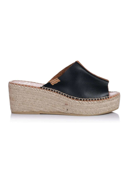 Toni Pons Women's Fabric Platform Espadrilles Black