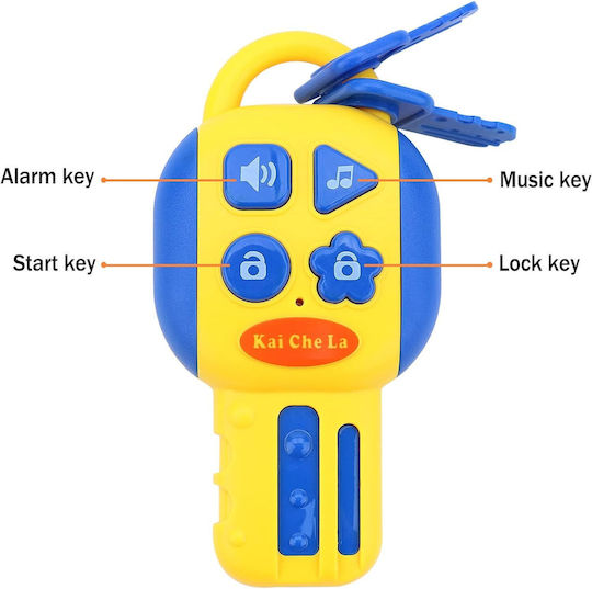 Steering Wheel 1Pc with Lights and Sounds for 36+ Months Yellow 1026-03A