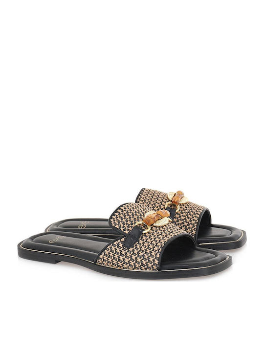 Doreta Women's Flat Sandals in Black Color