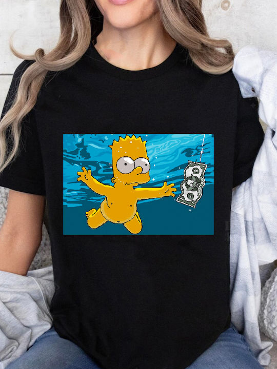 Fruit of the Loom The Simpsons Family The Nirvana Baby Bart Blouse Nirvana Black Cotton