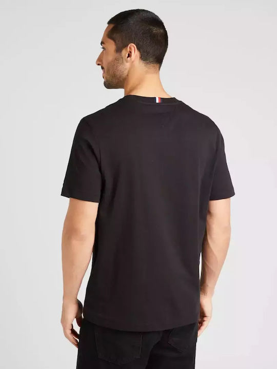 Tommy Hilfiger T-shirt Bărbătesc cu Mânecă Scurtă Negru