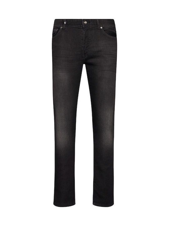 Pantaloni Jeans pentru Bărbați cu Croială Slim Black