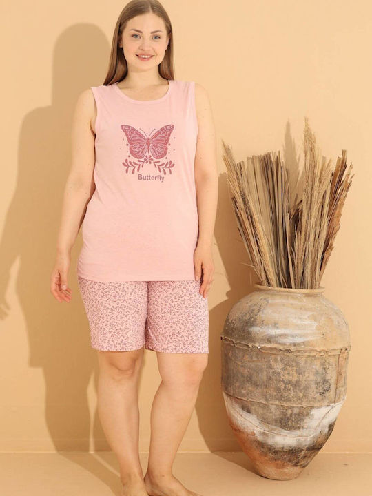 Esthisis Summer Women's Pyjama Set Cotton Rose