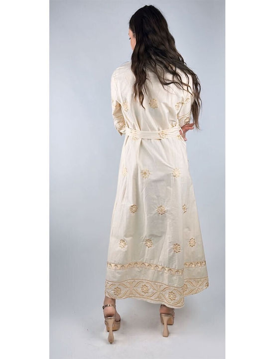 Mezzo Mezzo Maxi Dress Colour Beige