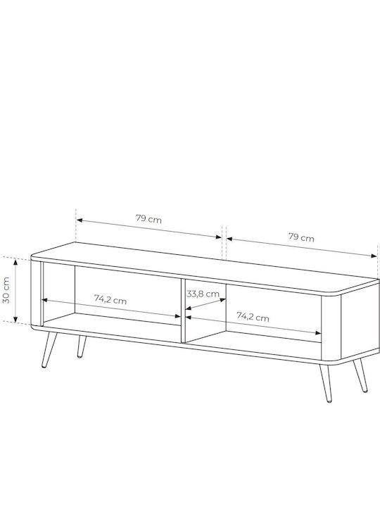 Έπιπλο Τηλεόρασης Lante Μπεζ Μ163xΠ38xΥ51cm
