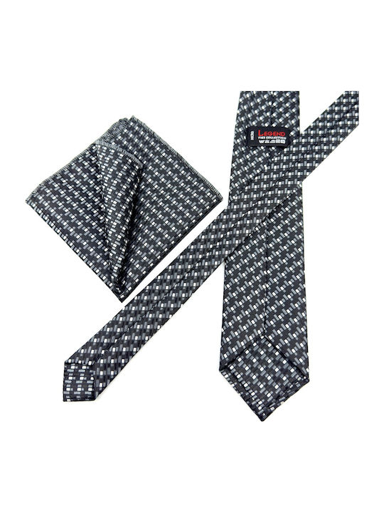 Legend Accessories Set de Cravată pentru Bărbați Tipărit în Culorea Negru