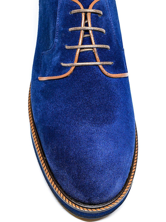 Leder Herren Freizeitschuhe Blau
