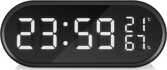Hyundai Ac331b Ceas Digital de Masă cu Alarmă Negru