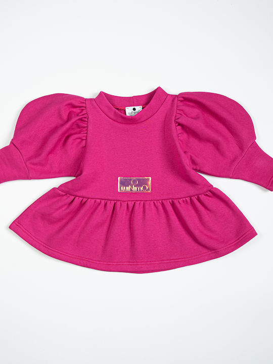 Minimo Sweatshirt Kids Dress Fuchsia