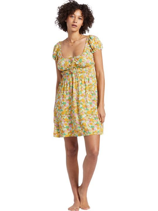 Sun Kissed Καλοκαιρινό Mini Φόρεμα Palm Green