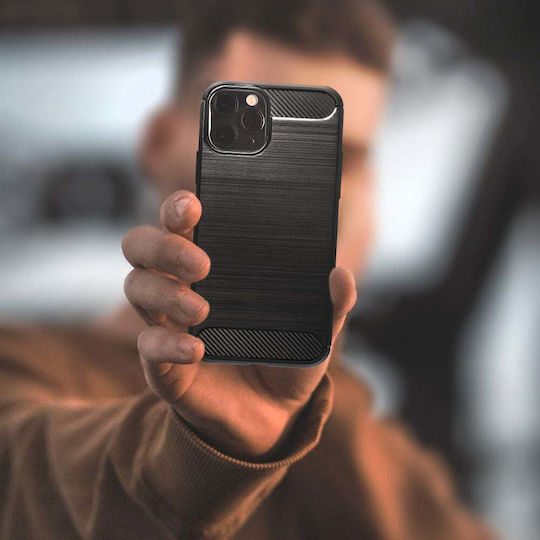 Силиконов калъф Sonique Carbon Brushed за Xiaomi Redmi Note 13 4g Черен Sonique Черен Redmi Note 13 4g Гръб