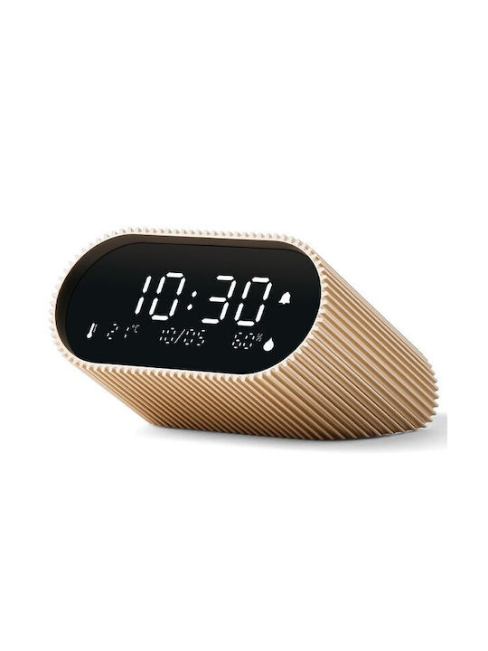 Lexon Ray Clock Tisch-Digitaluhr mit Wecker Gold LR155VG3