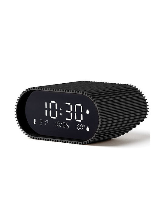Lexon Ray Clock Επιτραπέζιο Ψηφιακό Ρολόι με Ξυπνητήρι Μαύρο LR155MN3