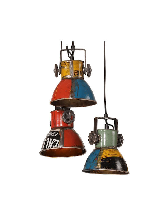 vidaXL Pendant Light Multicolour for 25 Bulbs E27 30x30x100cm