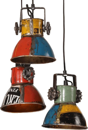 vidaXL Pendant Light Multicolour for 25 Bulbs E27 30x30x100cm
