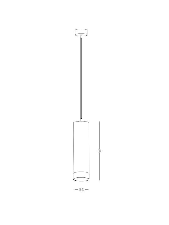 Zambelis Lights Pendant Light Single-Light for Socket GU10 White