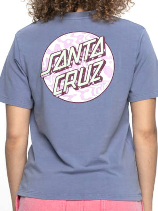 Santa Cruz Women's T-shirt Animal Print Navy